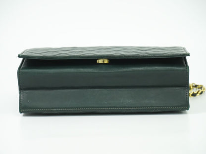 CHANEL ココマーク マトラッセ ショルダーバッグ ダークグリーン