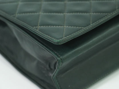 CHANEL ココマーク マトラッセ ショルダーバッグ ダークグリーン