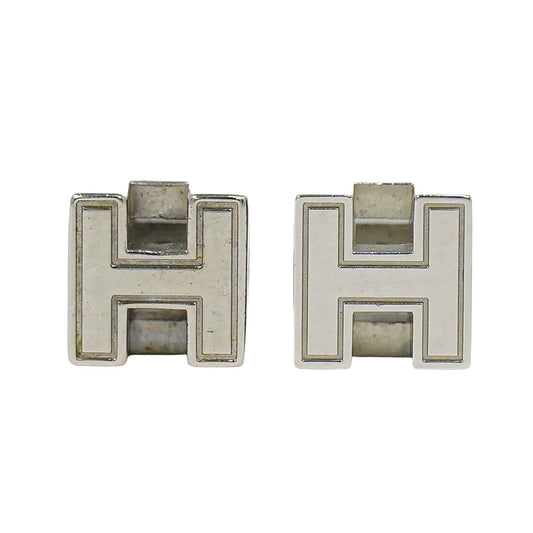 HERMES Hキューブ ピアス メタル