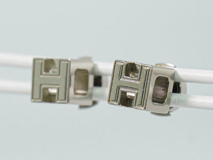 HERMES Hキューブ ピアス メタル
