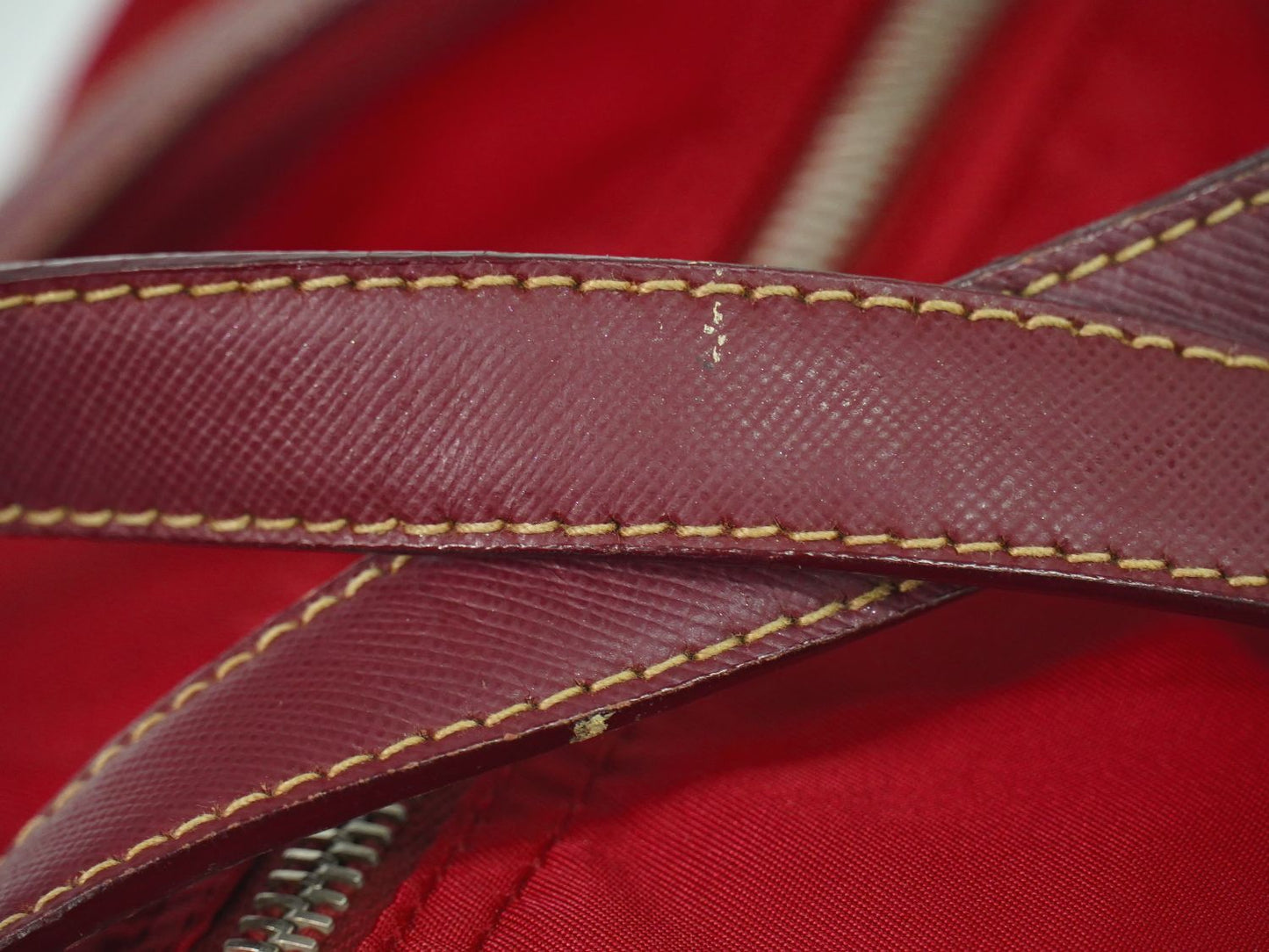 PRADA テスート ミニ ボストンバッグ レッド BR2394