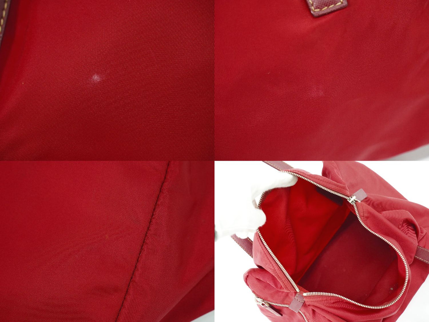 PRADA テスート ミニ ボストンバッグ レッド BR2394