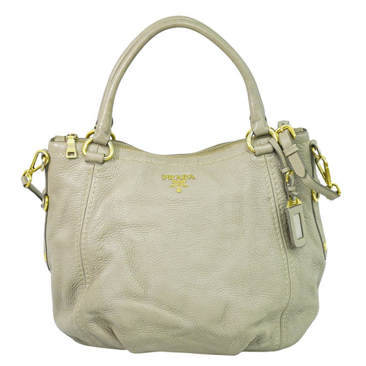 PRADA 2WAY ショルダーバッグ ハンドバッグ グレー