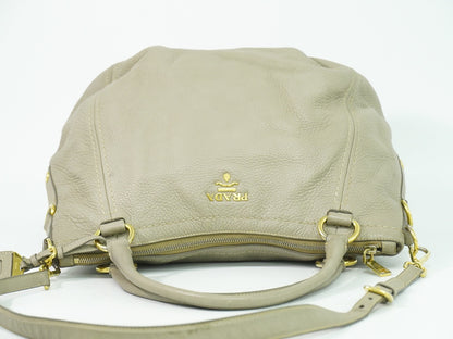PRADA 2WAY ショルダーバッグ ハンドバッグ グレー