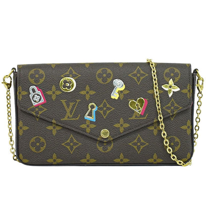 LOUIS VUITTON ラブロック ポシェット フェリーチェ モノグラム ショルダーバッグ ブラウン マルチカラー M63999