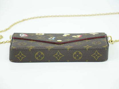 LOUIS VUITTON ラブロック ポシェット フェリーチェ モノグラム ショルダーバッグ ブラウン マルチカラー M63999