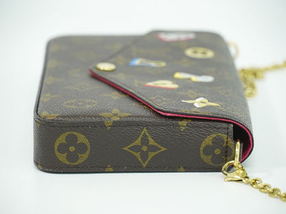 LOUIS VUITTON ラブロック ポシェット フェリーチェ モノグラム ショルダーバッグ ブラウン マルチカラー M63999