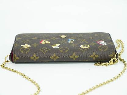 LOUIS VUITTON ラブロック ポシェット フェリーチェ モノグラム ショルダーバッグ ブラウン マルチカラー M63999