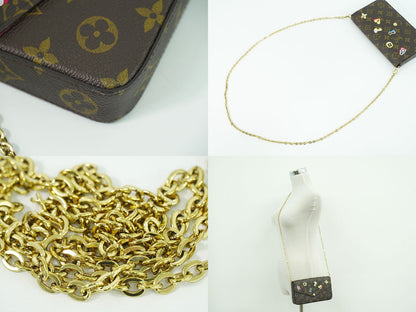 LOUIS VUITTON ラブロック ポシェット フェリーチェ モノグラム ショルダーバッグ ブラウン マルチカラー M63999