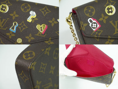 LOUIS VUITTON ラブロック ポシェット フェリーチェ モノグラム ショルダーバッグ ブラウン マルチカラー M63999