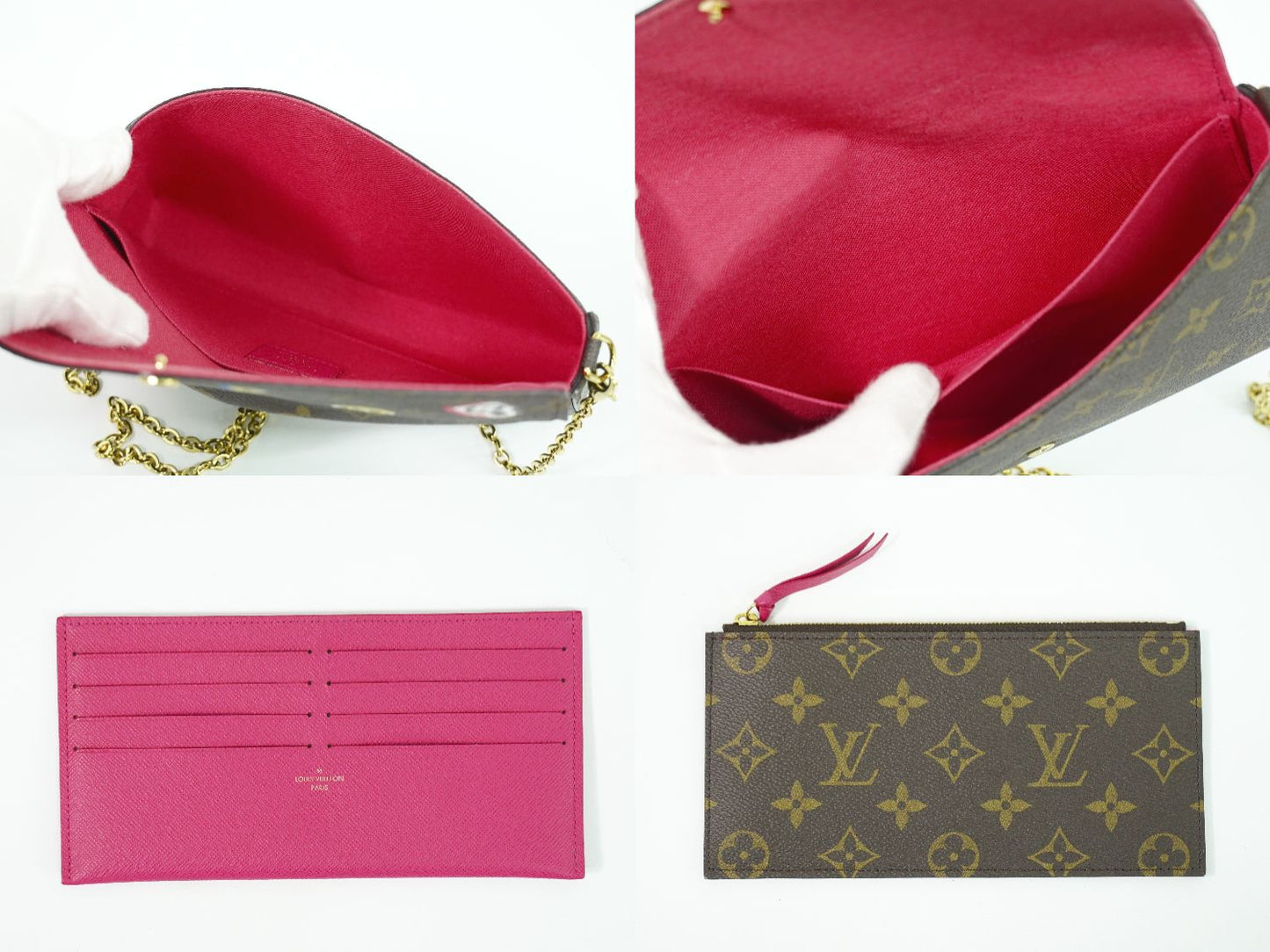 LOUIS VUITTON ラブロック ポシェット フェリーチェ モノグラム ショルダーバッグ ブラウン マルチカラー M63999