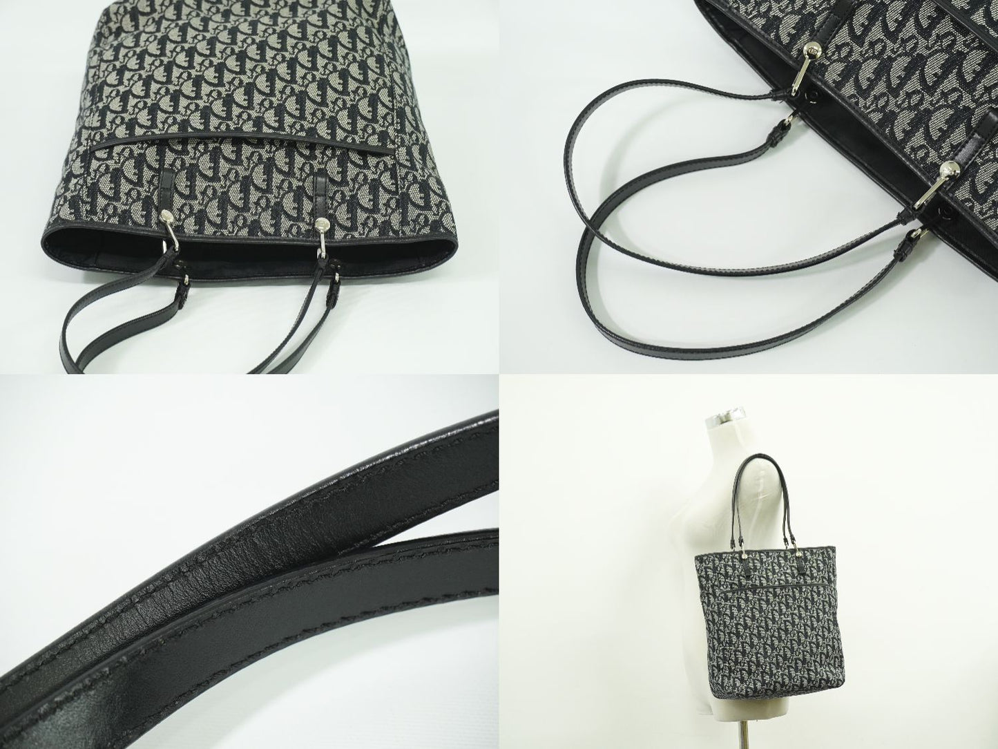 Christian Dior トロッター ショルダーバッグ グレー ブラック