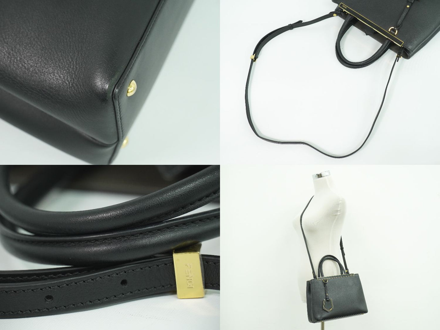 FENDI プチ トゥージュール 2WAY ショルダーバッグ ブラック 8BH253