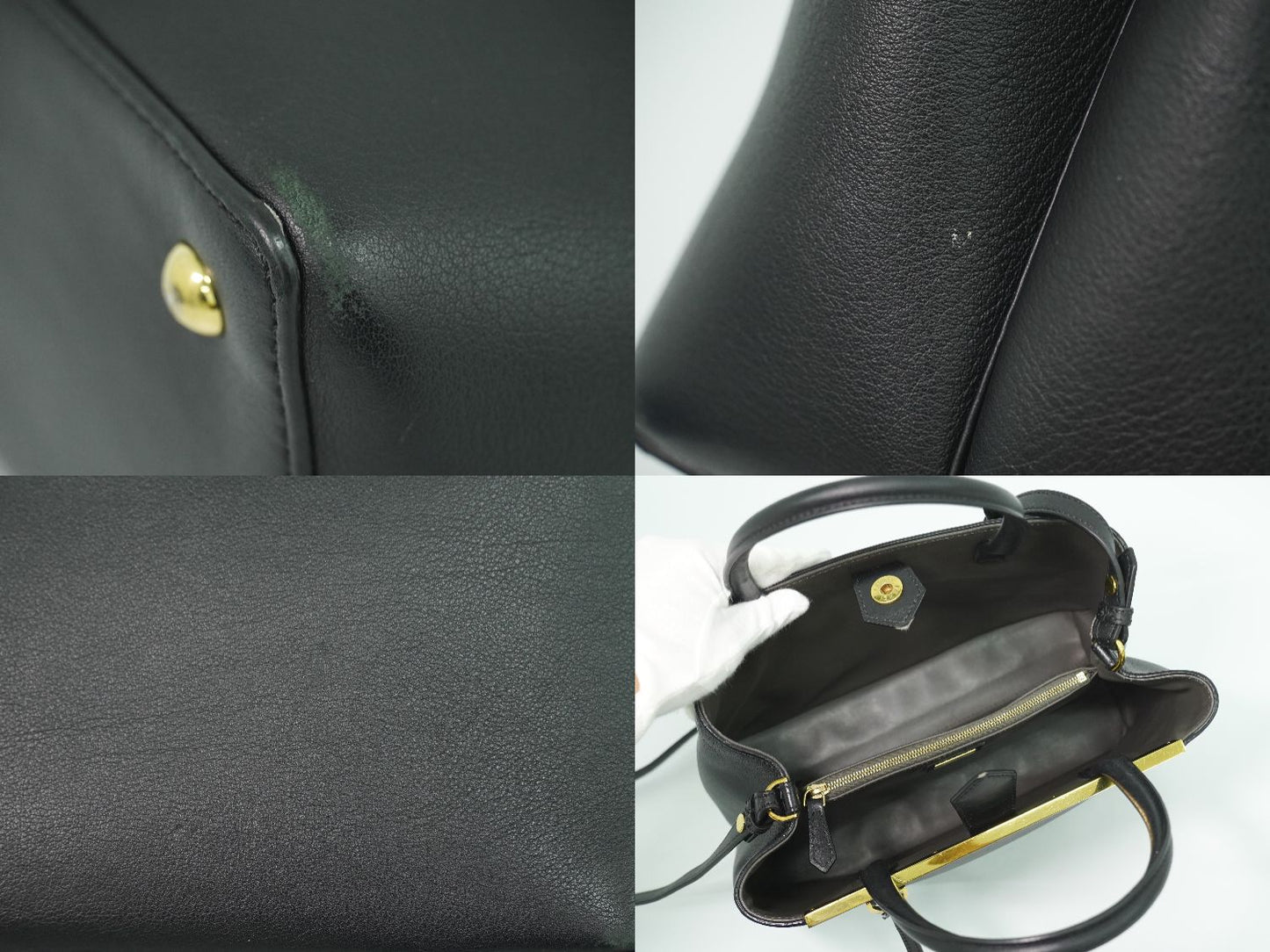 FENDI プチ トゥージュール 2WAY ショルダーバッグ ブラック 8BH253