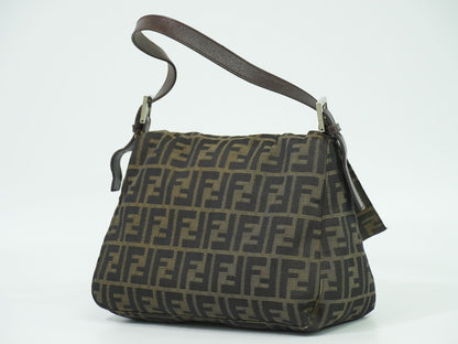FENDI ズッカ マンマバケット ショルダーバッグ ブラウン