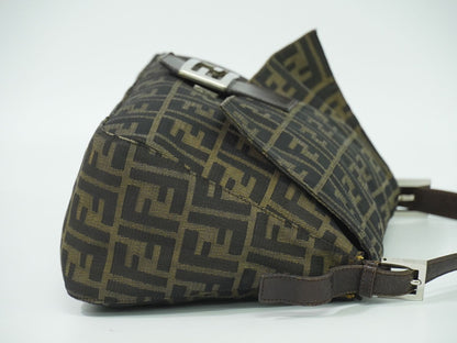 FENDI ズッカ マンマバケット ショルダーバッグ ブラウン