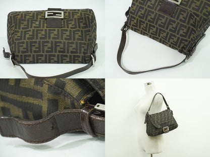 FENDI ズッカ マンマバケット ショルダーバッグ ブラウン