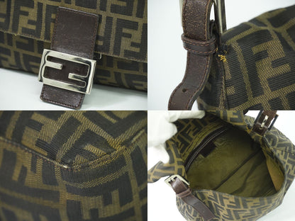 FENDI ズッカ マンマバケット ショルダーバッグ ブラウン