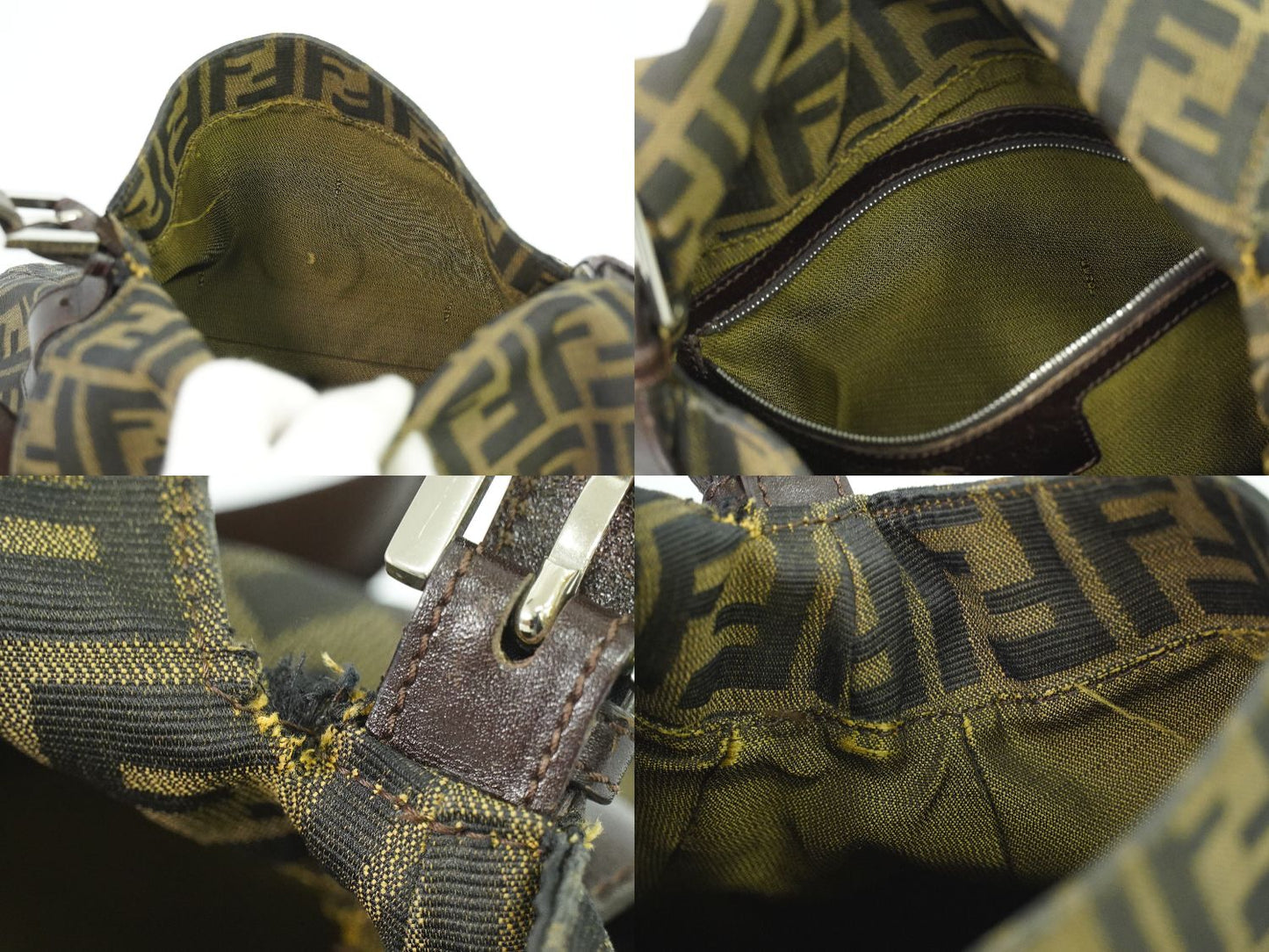 FENDI ズッカ マンマバケット ショルダーバッグ ブラウン