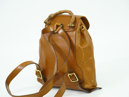 GUCCI バンブー ミニ リュックサック ブラウン