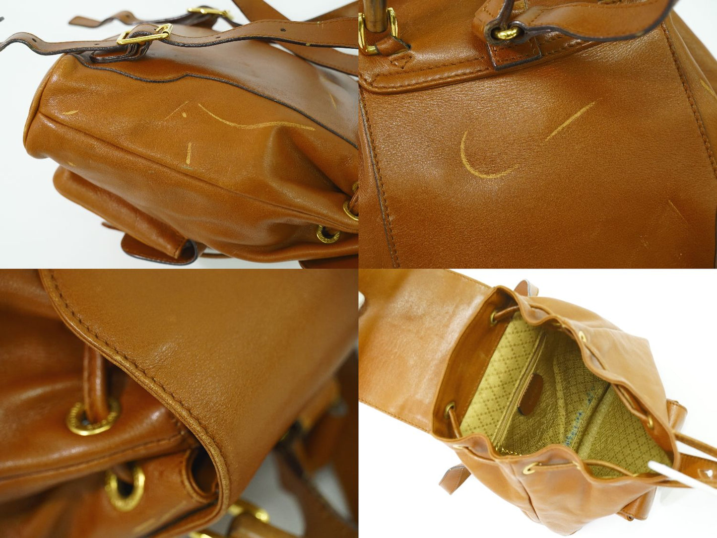 GUCCI バンブー ミニ リュックサック ブラウン