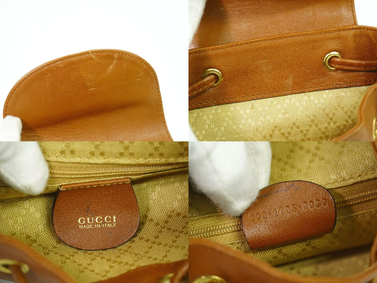 GUCCI バンブー ミニ リュックサック ブラウン