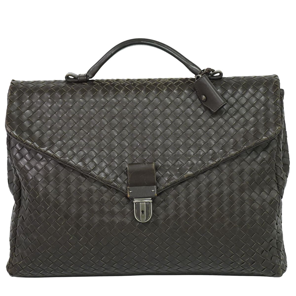 BOTTEGA VENETA イントレチャート ビジネスバッグ ブラウン
