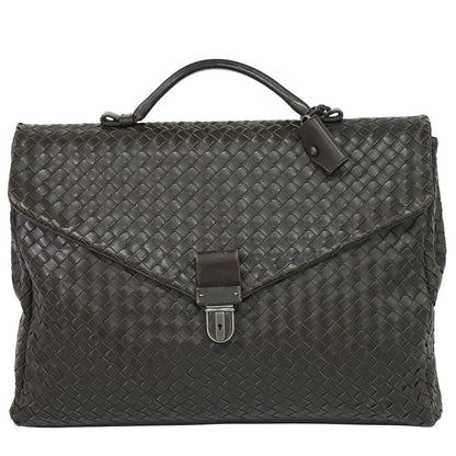 BOTTEGA VENETA イントレチャート ビジネスバッグ ブラウン
