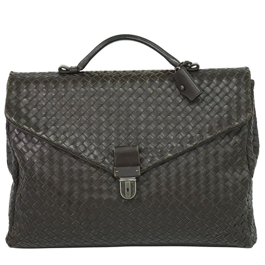 BOTTEGA VENETA イントレチャート ビジネスバッグ ブラウン