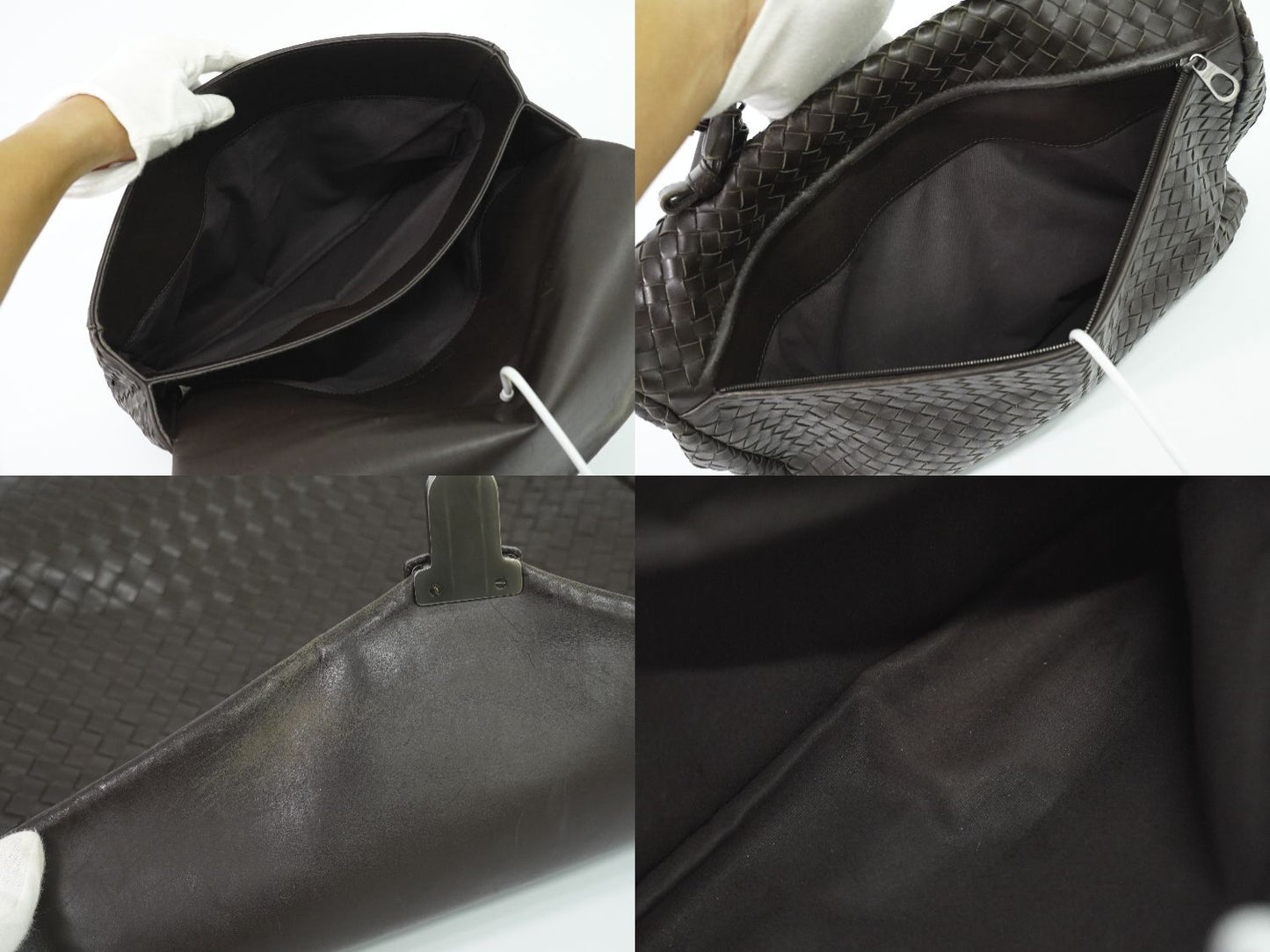 BOTTEGA VENETA イントレチャート ビジネスバッグ ブラウン