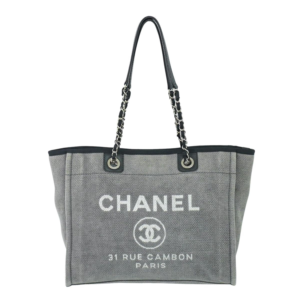 CHANEL ドーヴィル ココマーク ショルダーバッグ グレー