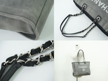 CHANEL ドーヴィル ココマーク ショルダーバッグ グレー