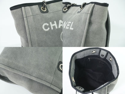 CHANEL ドーヴィル ココマーク ショルダーバッグ グレー
