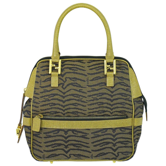 FENDI ゼブラ柄 ハンドバッグ ブラウン