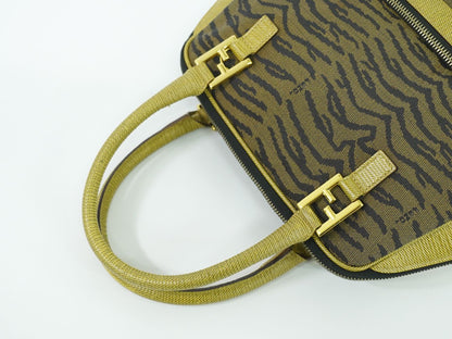 FENDI ゼブラ柄 ハンドバッグ ブラウン