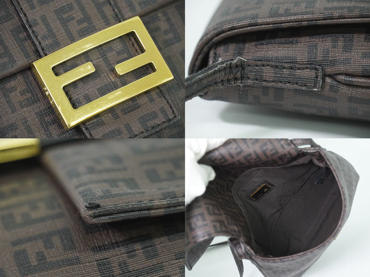 FENDI ズッキーノ ショルダーバッグ ブラウン 8BT075