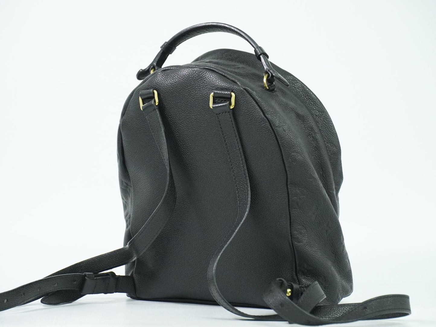 LOUIS VUITTON ソルボンヌ モノグラム アンプラント レザー リュックサック ノワール M44016