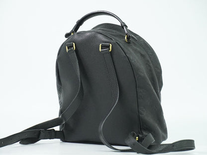 LOUIS VUITTON ソルボンヌ モノグラム アンプラント レザー リュックサック ノワール M44016