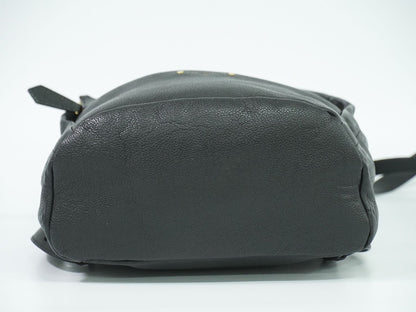 LOUIS VUITTON ソルボンヌ モノグラム アンプラント レザー リュックサック ノワール M44016