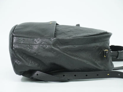 LOUIS VUITTON ソルボンヌ モノグラム アンプラント レザー リュックサック ノワール M44016