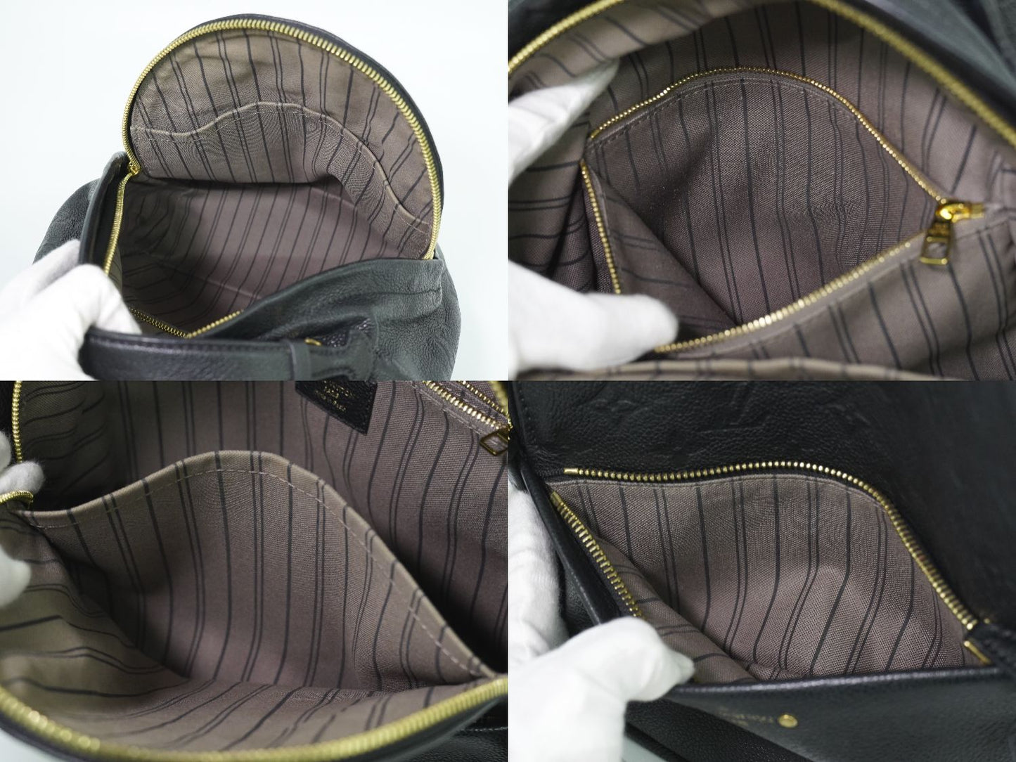 LOUIS VUITTON ソルボンヌ モノグラム アンプラント レザー リュックサック ノワール M44016