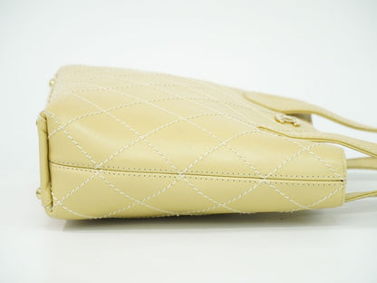 CHANEL ワイルドステッチ ココマーク トートバッグ ベージュ