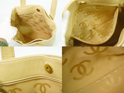 CHANEL ワイルドステッチ ココマーク トートバッグ ベージュ