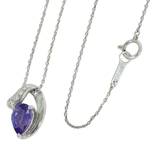 TASAKI タンザナイト 1.28ct ダイヤモンド 0.03ct Pt900 Pt850 ネックレス パープル