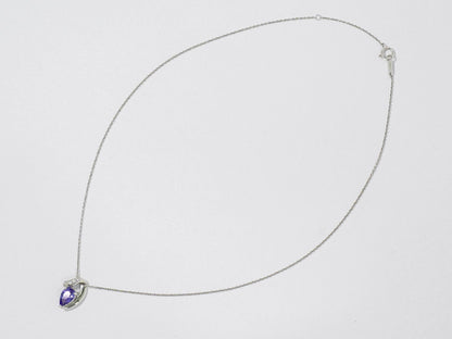 TASAKI タンザナイト 1.28ct ダイヤモンド 0.03ct Pt900 Pt850 ネックレス パープル