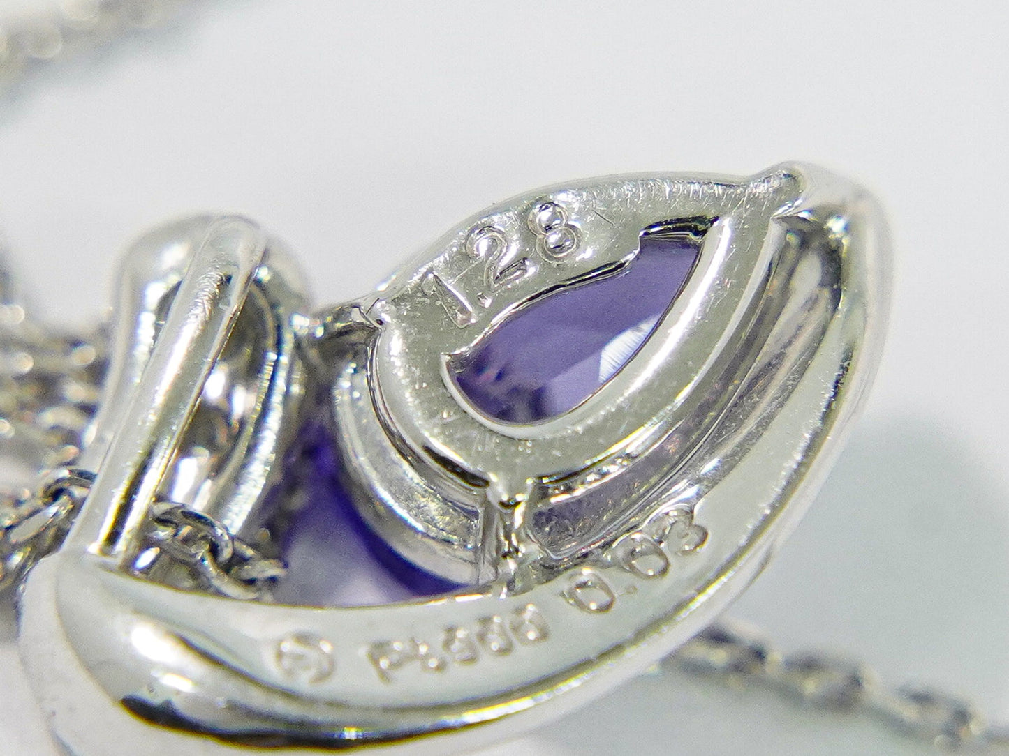 TASAKI タンザナイト 1.28ct ダイヤモンド 0.03ct Pt900 Pt850 ネックレス パープル