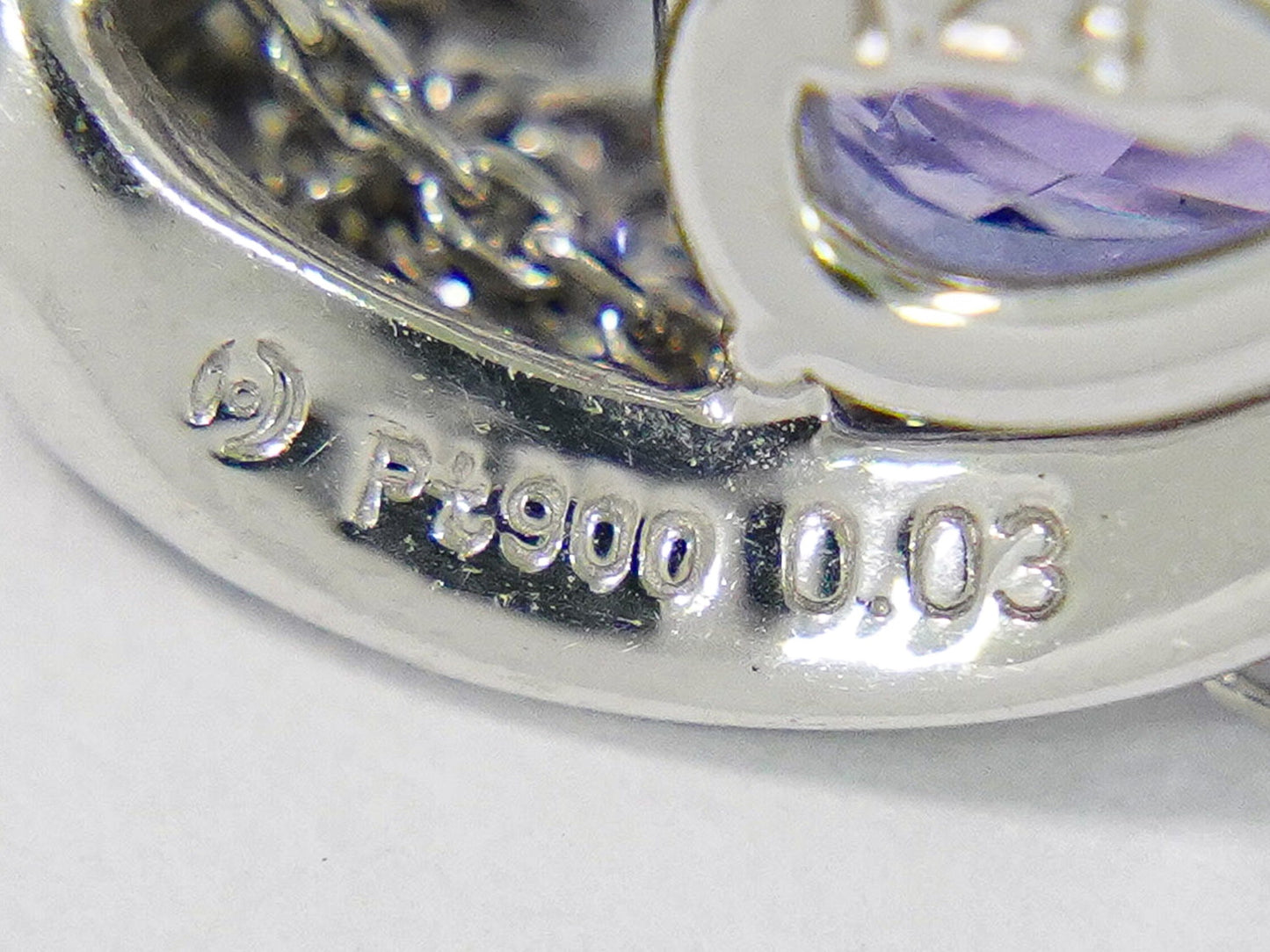 TASAKI タンザナイト 1.28ct ダイヤモンド 0.03ct Pt900 Pt850 ネックレス パープル