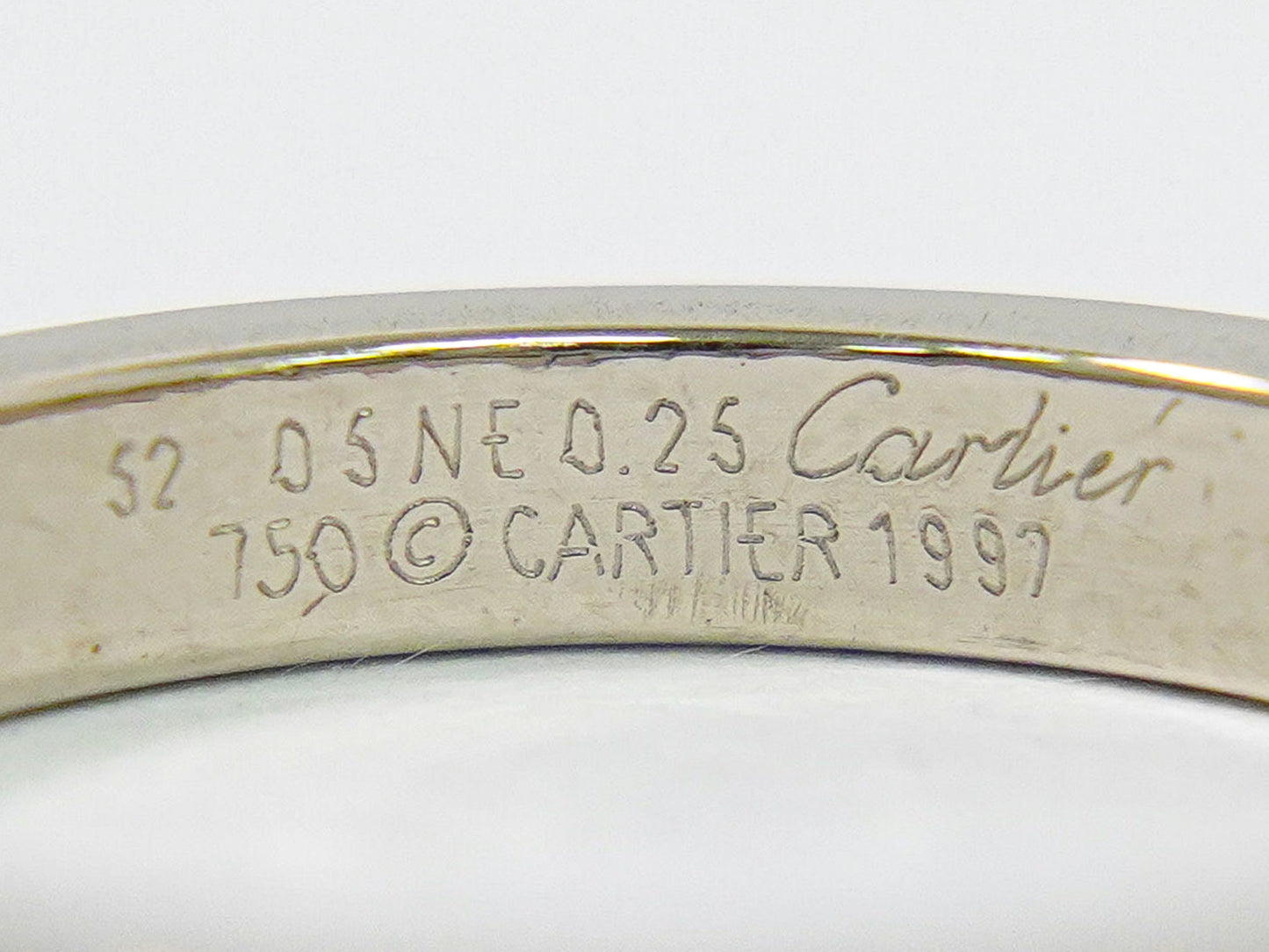 Cartier タンク ダイヤモンド 0.25ct 750 WG リング 52 12号