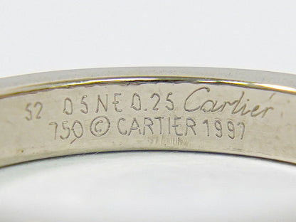 Cartier タンク ダイヤモンド 0.25ct 750 WG リング 52 12号