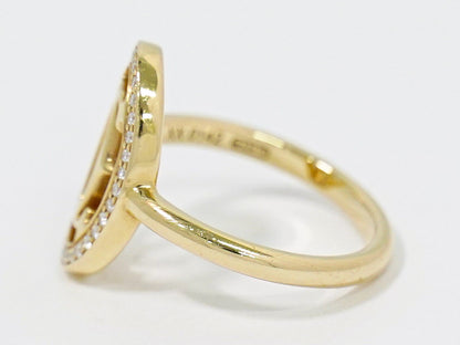 Cartier ロゴ ドゥーブルC ダイヤモンド 750 PG リング 49 8.5 号